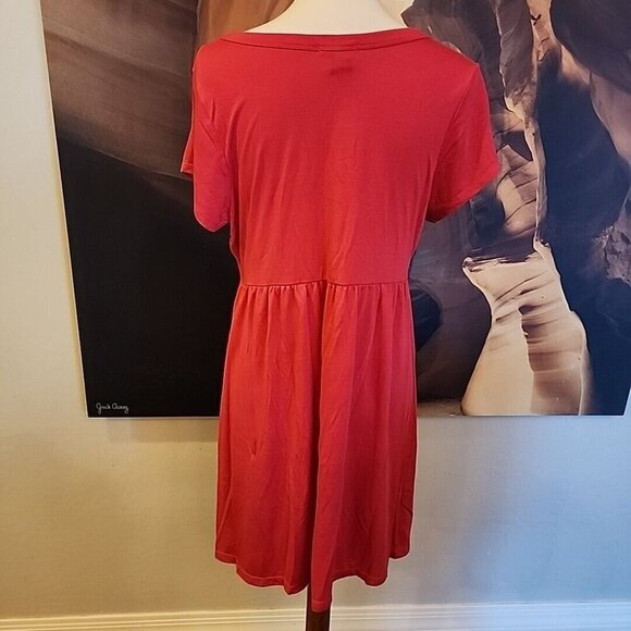 So Sik Jersey Dress Pink XL Short Sleeve - Picture 2 of 5